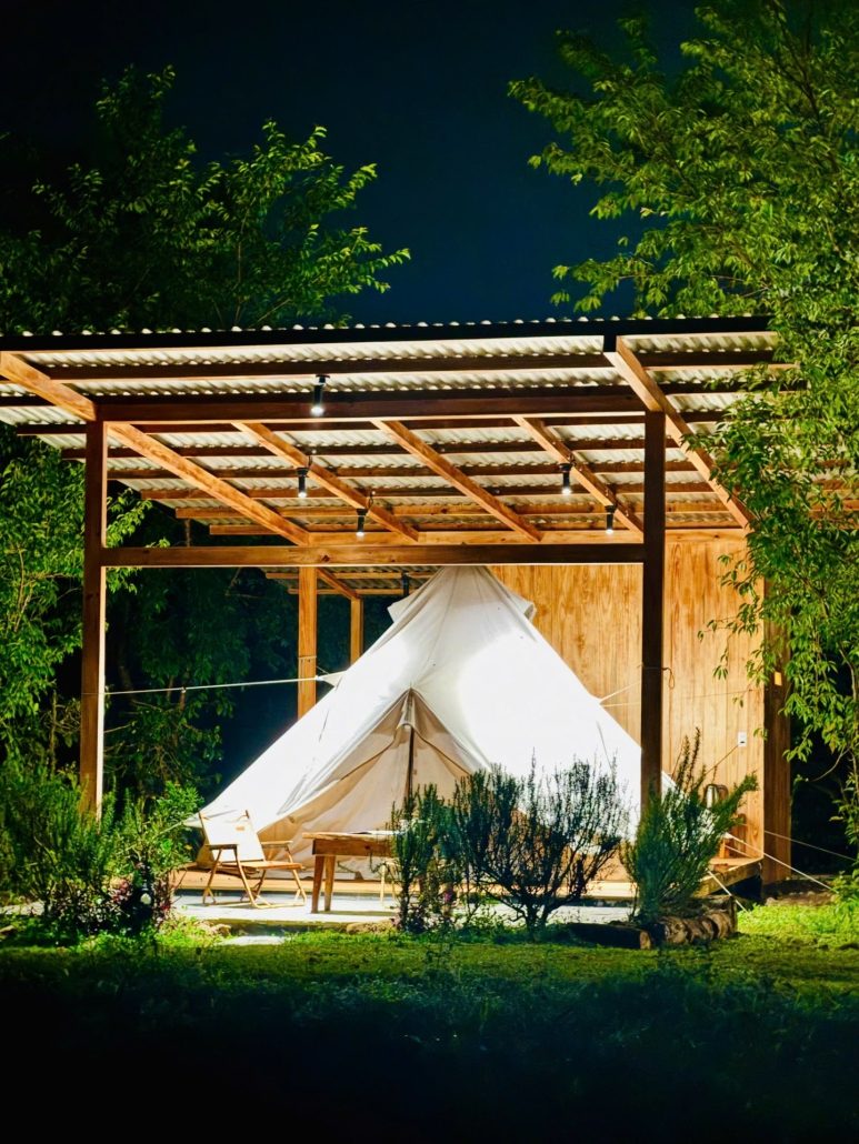 Glamping tent